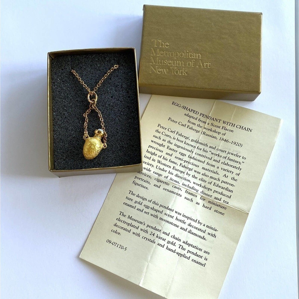 MMA adapted from a Scent Flacon Faberge Necklace Egg Shaped Pendant